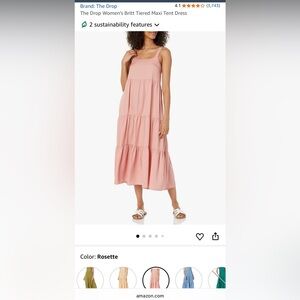 The Drop Women's Britt Tiered Maxi Tent Dress